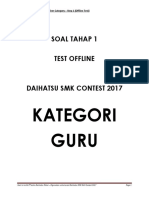 Soal Tahap 1 - Daihatsu SMK Contest 2017 (Kategori Guru)