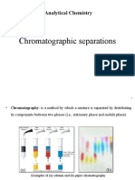 Chromatographic Separations: Analytical Chemistry
