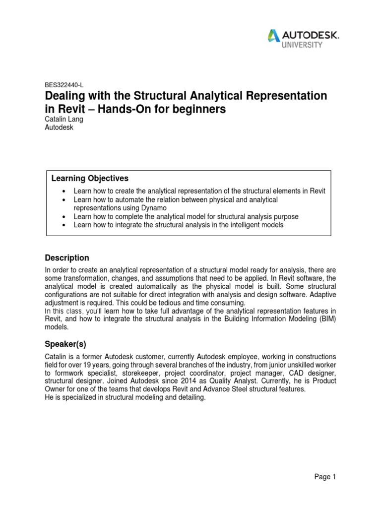 Dealing With The Structural Analytical Representation in Revit - Hands ...