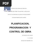 Planificacion, Programacion Ycontrol de Obra