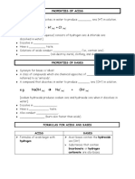 E.G. HCL H + CL: Properties of Acids