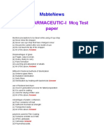 Pharmaceutics 1 Mcqs PDF Download 1