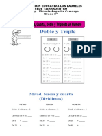 Ficha Mitad para Tercero de Primaria