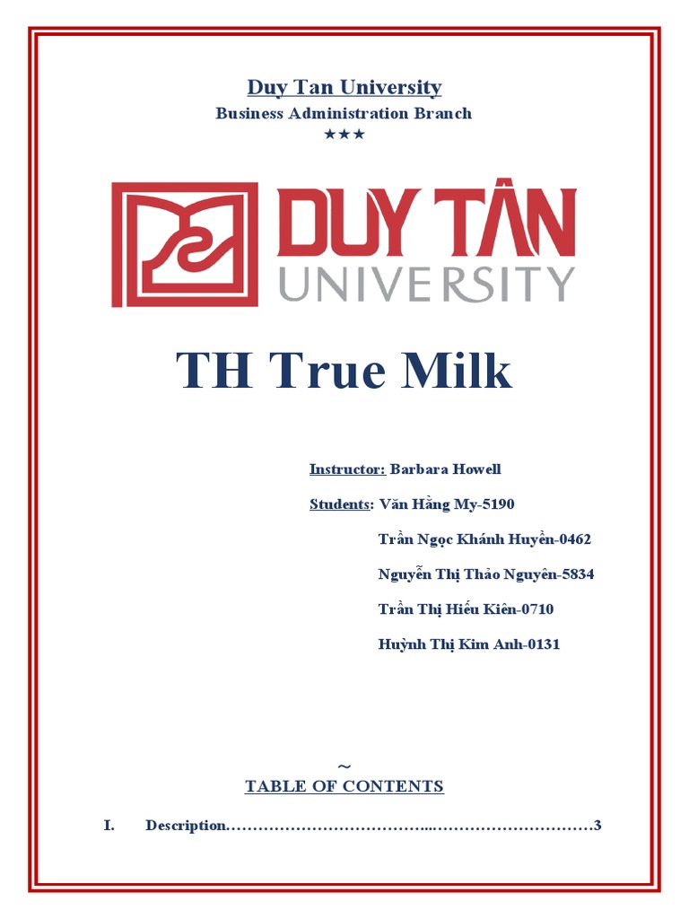 Thai Huong: Founder of TH True Milk | PDF | Dairy | Dairy Farming