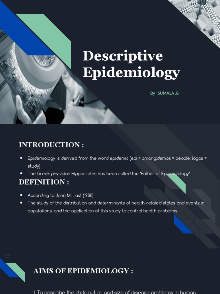 Descriptive Epidemiology Overview | PDF | Cardiovascular Diseases ...