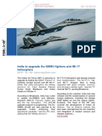 India To Upgrade Su-30MKI Fighters and Mi-17 Helicopters: Lire La Suite