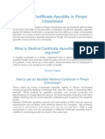 Medical Certificate Apostille in Pimpri Chinchwad
