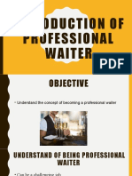 Introduction of Professional Waiter