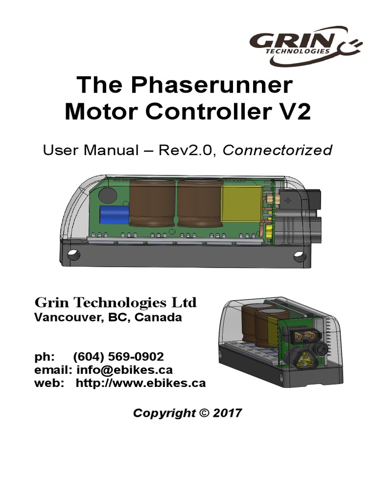 The Phaserunner Motor Controller V2 User Manual Rev2.0