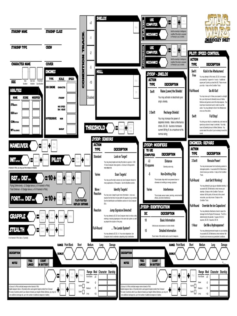 2008 07 15 Starship Sheets Saga SotG Snubjockey | PDF | Teaching ...