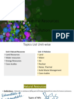 Unit 3 - Natural Resources & Unit 5-Pollution