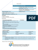 Compound Evaluation Form: Instructions For Preparation: Calculations