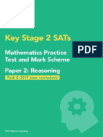 Key Stage 2 Sats: Mathematics Practice Test and Mark Scheme Paper 2: Reasoning