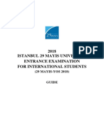 2018 Istanbul 29 Mayis University Entrance Examination For International Students