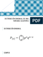 Distribución Binomial de Una Variable Aleatoria
