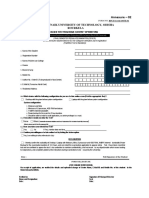 Bput Online Computer Based Test From Home Centre Option Form For Btech 8TH Sem