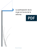 La Participacion de Las Mujeres en La Era de Las Reformas