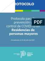 Protocolo para Residencias de Personas Mayores