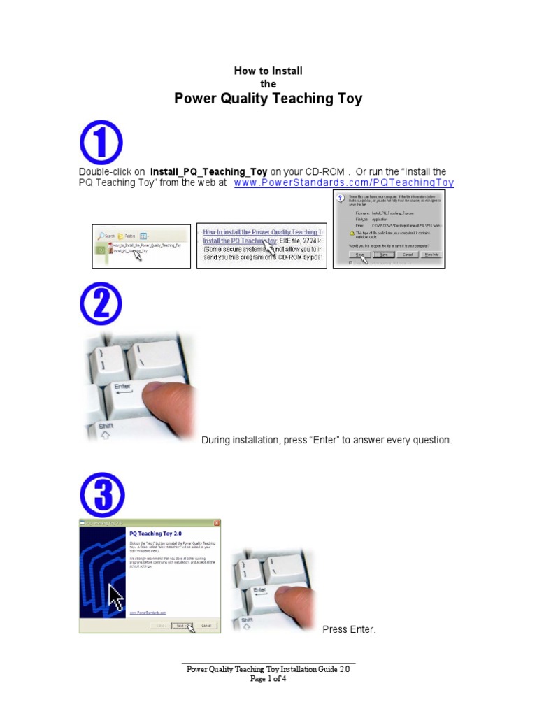 How To Install The Power Quality Teaching Toy PDF
