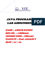 Java Programming Lab Assignment - 5