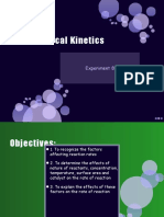 Chemical Kinetics: Experiment 8