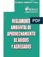 Reglamento Ambiental de Aprovechamiento de Aridos y Agregados