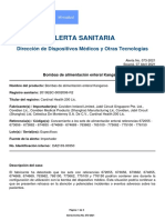 Alerta No - #073-2021 - Bombas de Alimentación Enteral Kangaroo