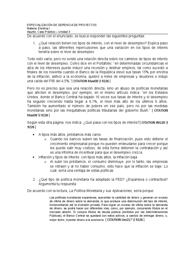 Impacto de Tasas en Desempleo | PDF | Inflación | La política monetaria