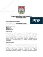 Progrma Analitico