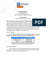 Companhia Aberta: Belo Horizonte, Brasil - 28 de Julho de 2021 - OMEGA GERAÇÃO S.A. ("Companhia"