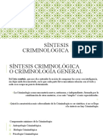 SÍNTESIS CRIMINOLÓGICA