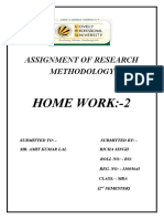 Home Work:-2: Assignment of Research Methodology