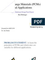 Phase Change Materials (PCMS) and Applications: Space Hardware Design Final Project