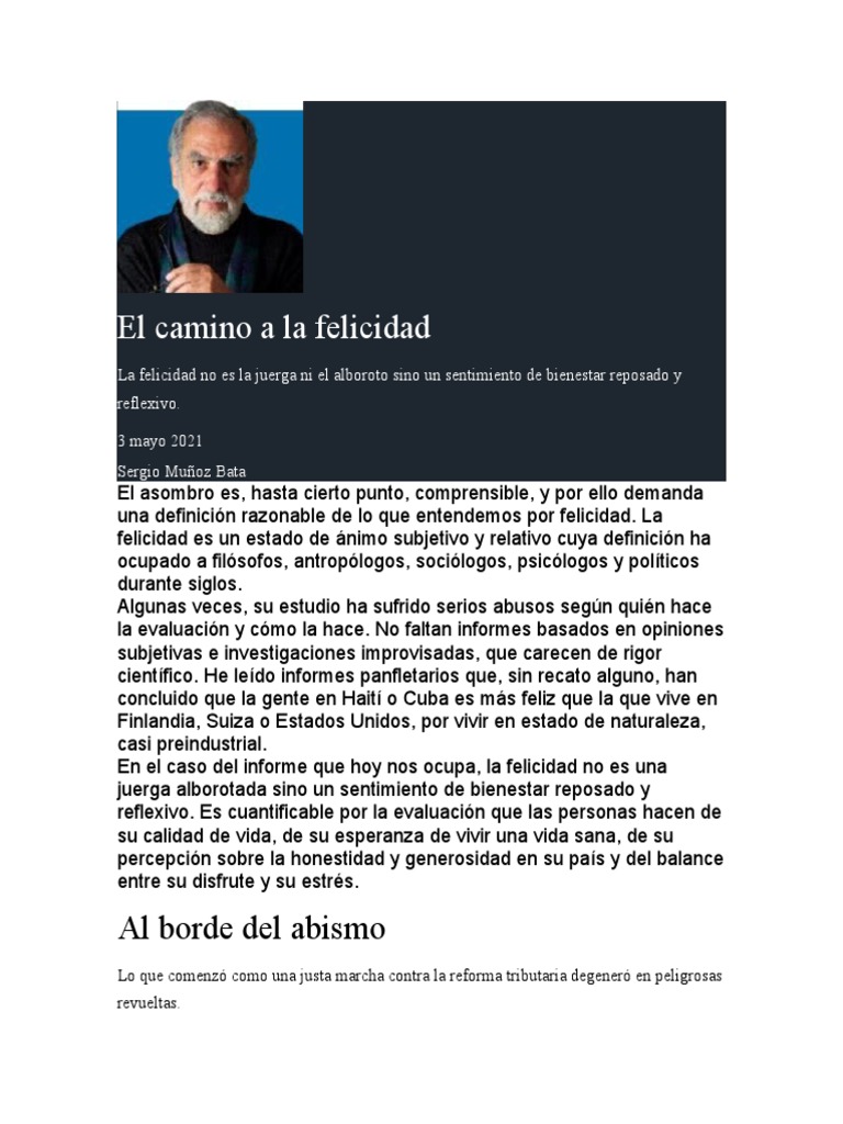 El Camino A La Felicidad | PDF | Felicidad | La naturaleza humana