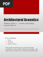 Architectural Acoustics 5