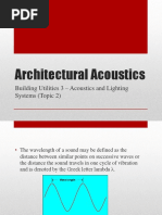 Architectural Acoustics: Building Utilities 3 - Acoustics and Lighting Systems (Topic 2)