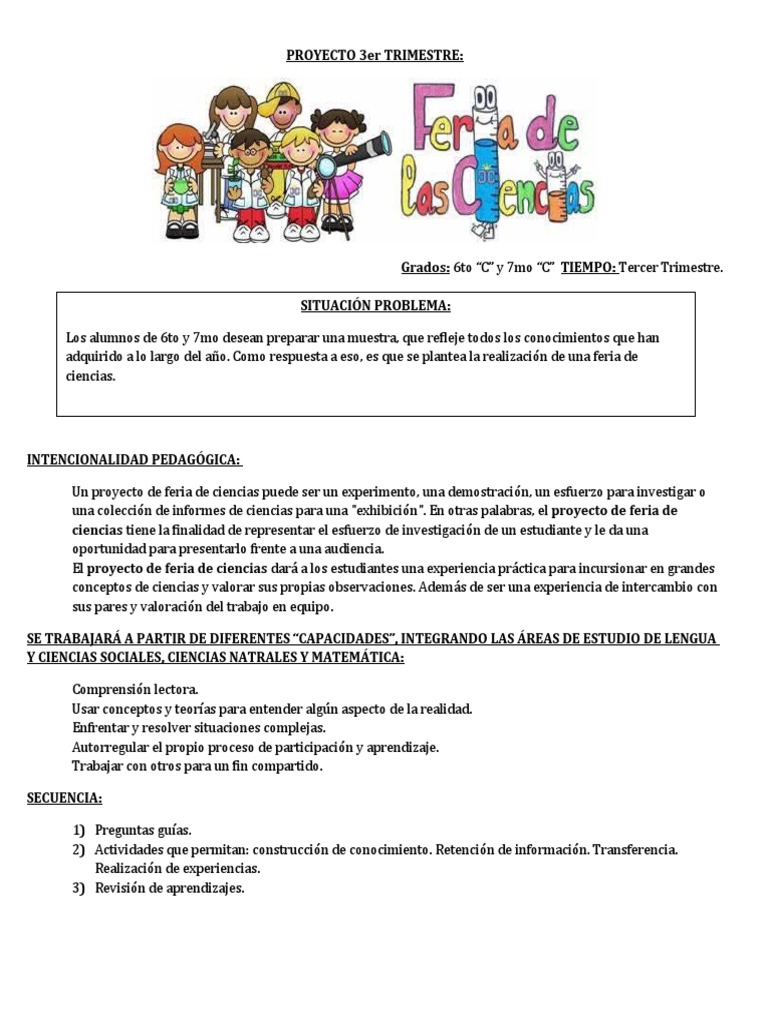 Proyecto de Feria de Ciencias Primaria | PDF | Science | Aprendizaje