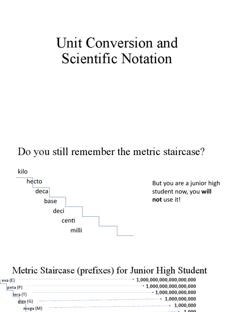Unit Conversion and Scientific Notation | PDF | Encodings ...