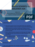 Identifikasi & Deskripsi Isu Manajemen Asn