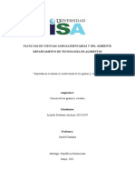 Importancia económica y nutricional de los granos y cereales