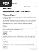 Variables, Expressions, and Statements