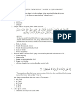 Soal Ujian Semester Gazal Kelas X Quran Hadits
