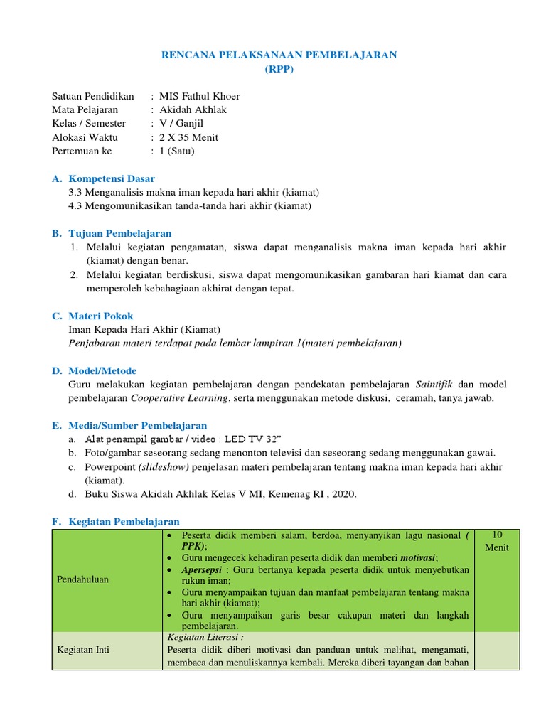 Instrumen PTK | PDF | Karier & Perkembangan