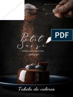 Petit Sucrée - Tabela de Valores Doces Confeitaria Creativa