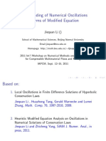 Understanding of Numerical Oscillations in Terms of Modified Equation