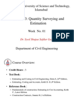 Week01 Qunatity and Survey Engineering