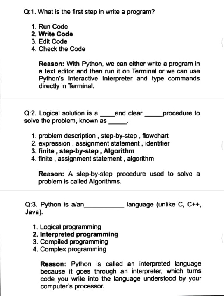 Python Programming Quiz 1 | PDF | Integer (Computer Science) | Subroutine