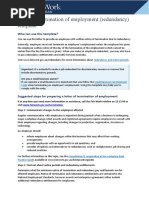 Termination of Employment Letter Template Redundancy