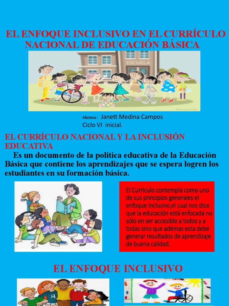 PPTT Inclusión Educativa en El Currículo Nacional | PDF