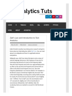 Zipf's Law and Introduction To Text Analytics - Analytics Tuts